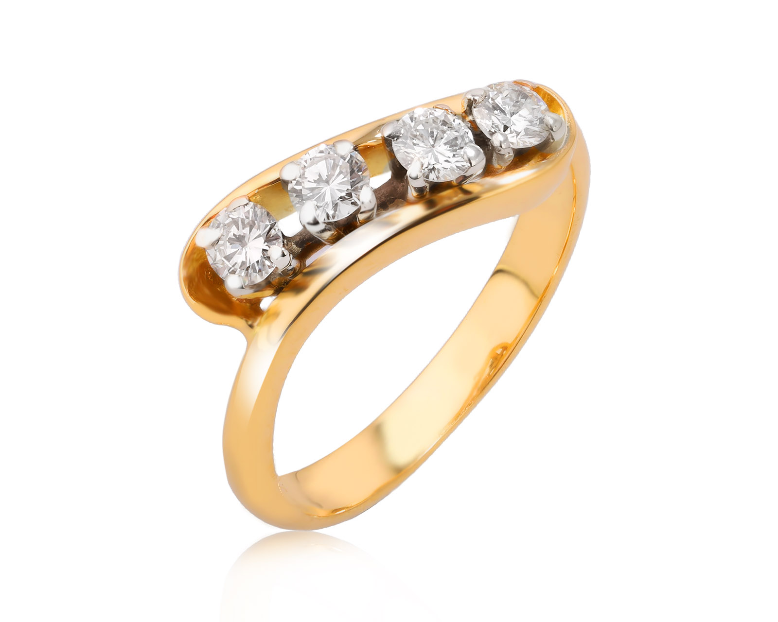 Золотое кольцо с бриллиантами 0.44ct СССР 200825/4