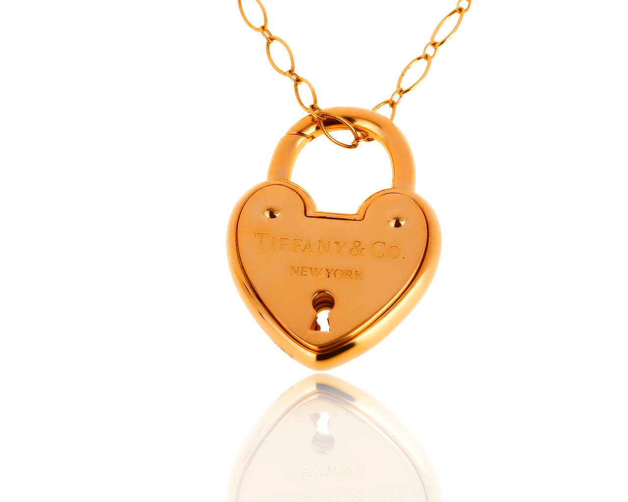 Оригинальный золотой кулон Tiffany&Co