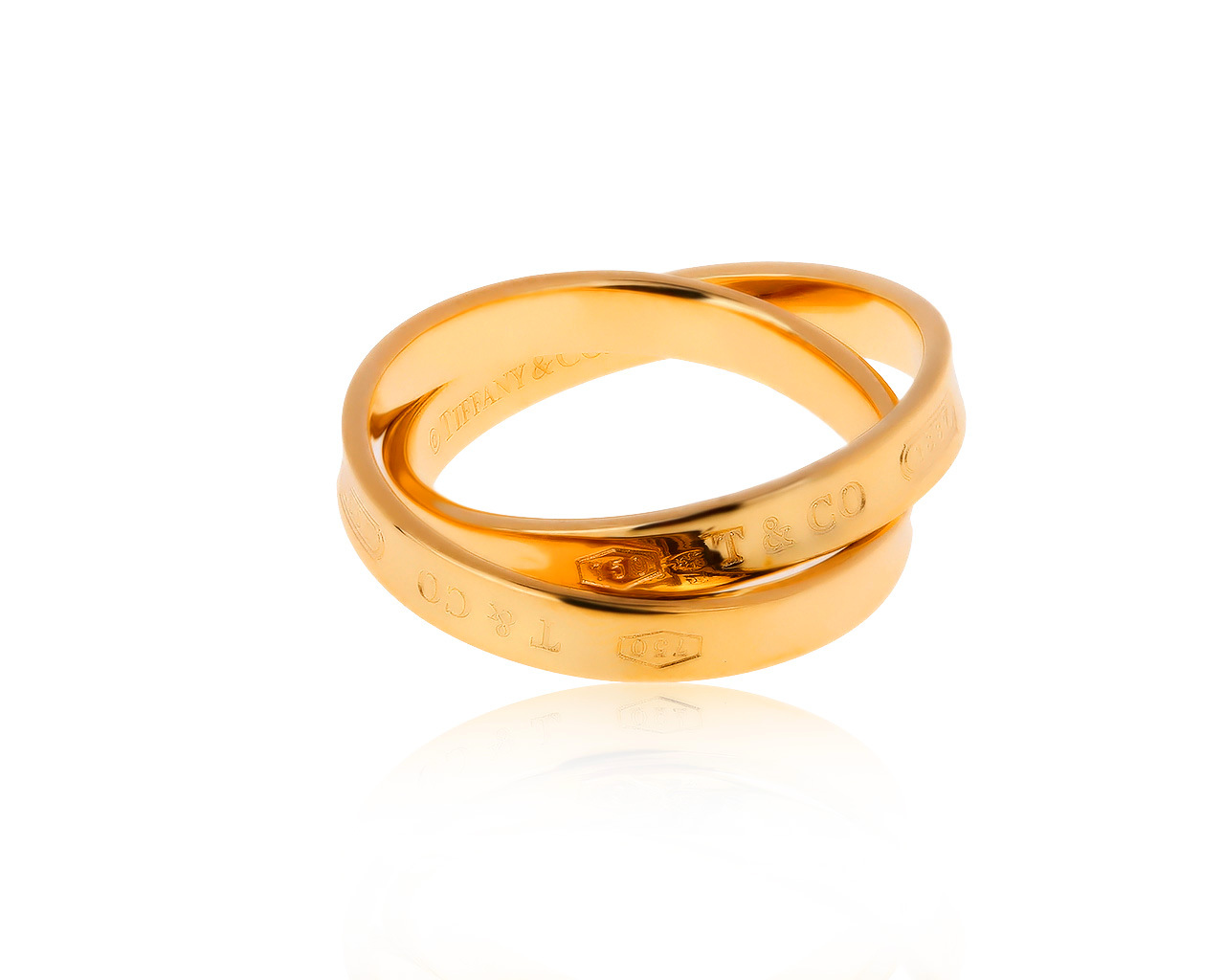 Оригинальное золотое кольцо Tiffany&Co 281219/5