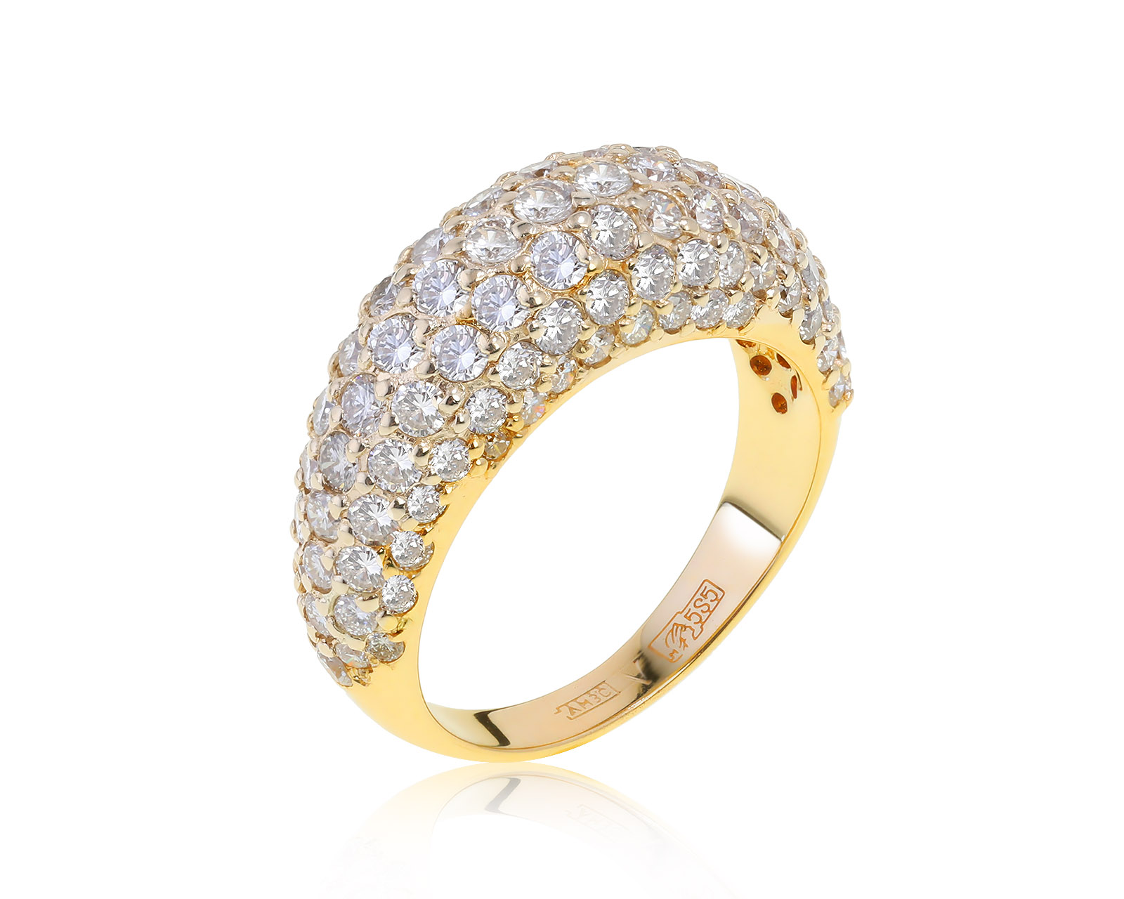 Великолепное золотое кольцо с бриллиантами 1.87ct 260322/14