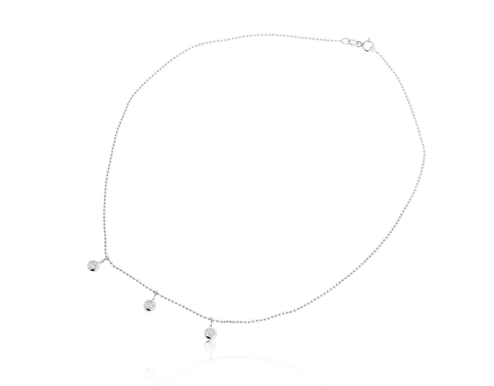 Изящное золотое колье с бриллиантами 0.30ct