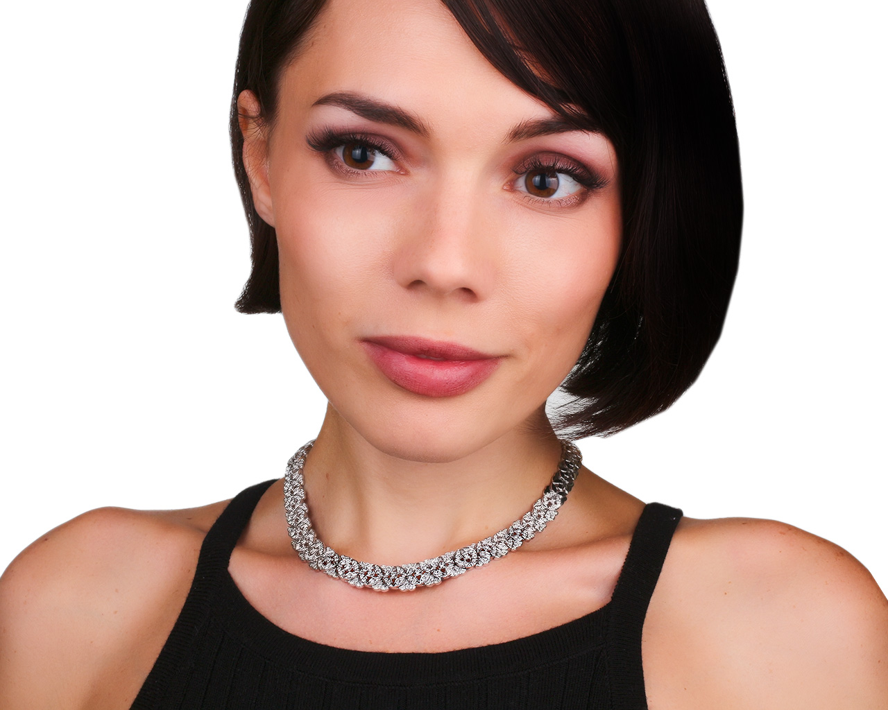 Шикарное золотое ожерелье с бриллиантами 4.40ct