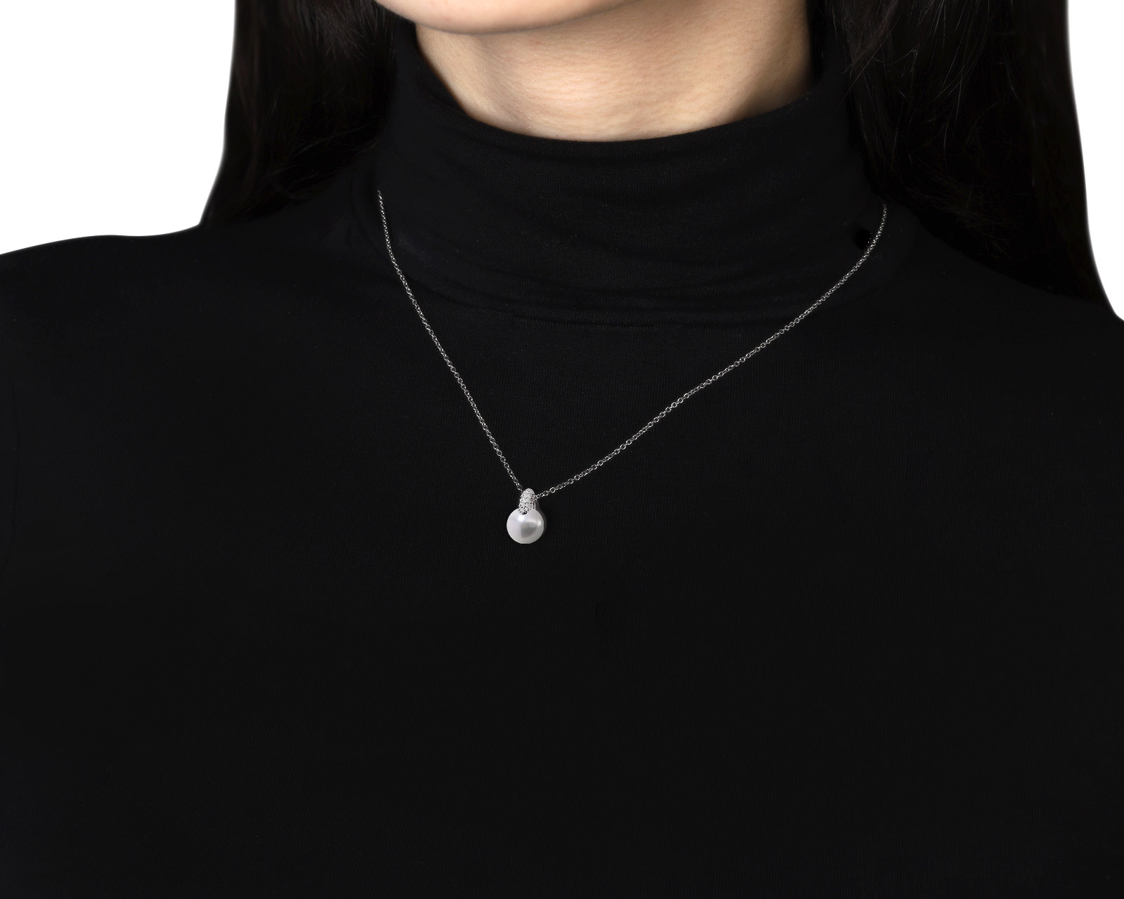 Оригинальный золотой кулон с жемчугом 8.50 мм Mikimoto