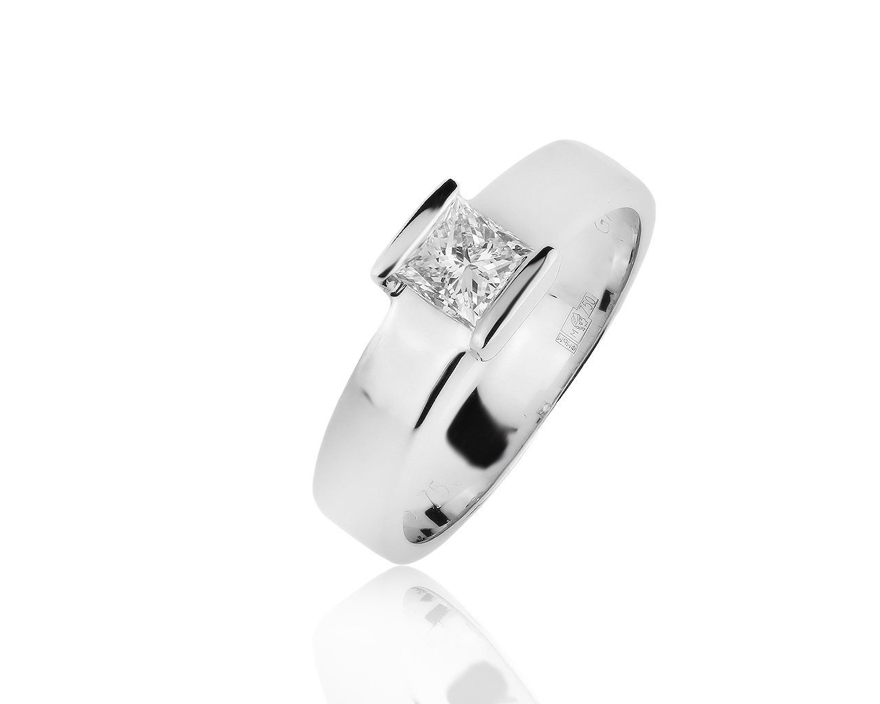 Оригинальное золотое кольцо с бриллиантом 0.50ct Fred 200819/18