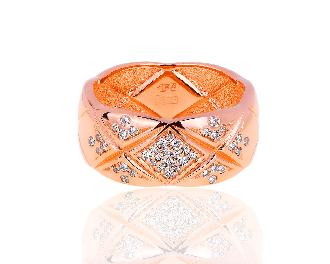 Золотое кольцо с бриллиантами 0.22ct 310718/13