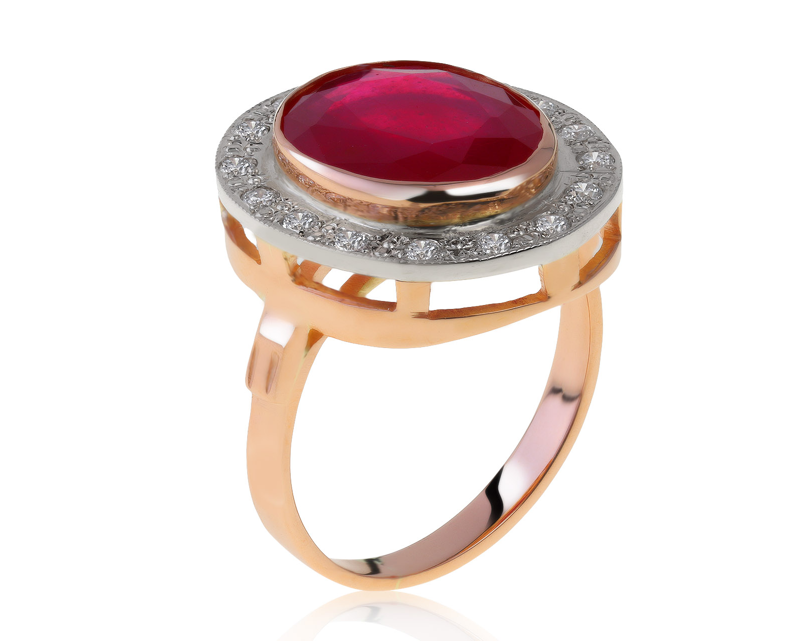 Притягательное золотое кольцо с рубином 4.05ct СССР 060721/21