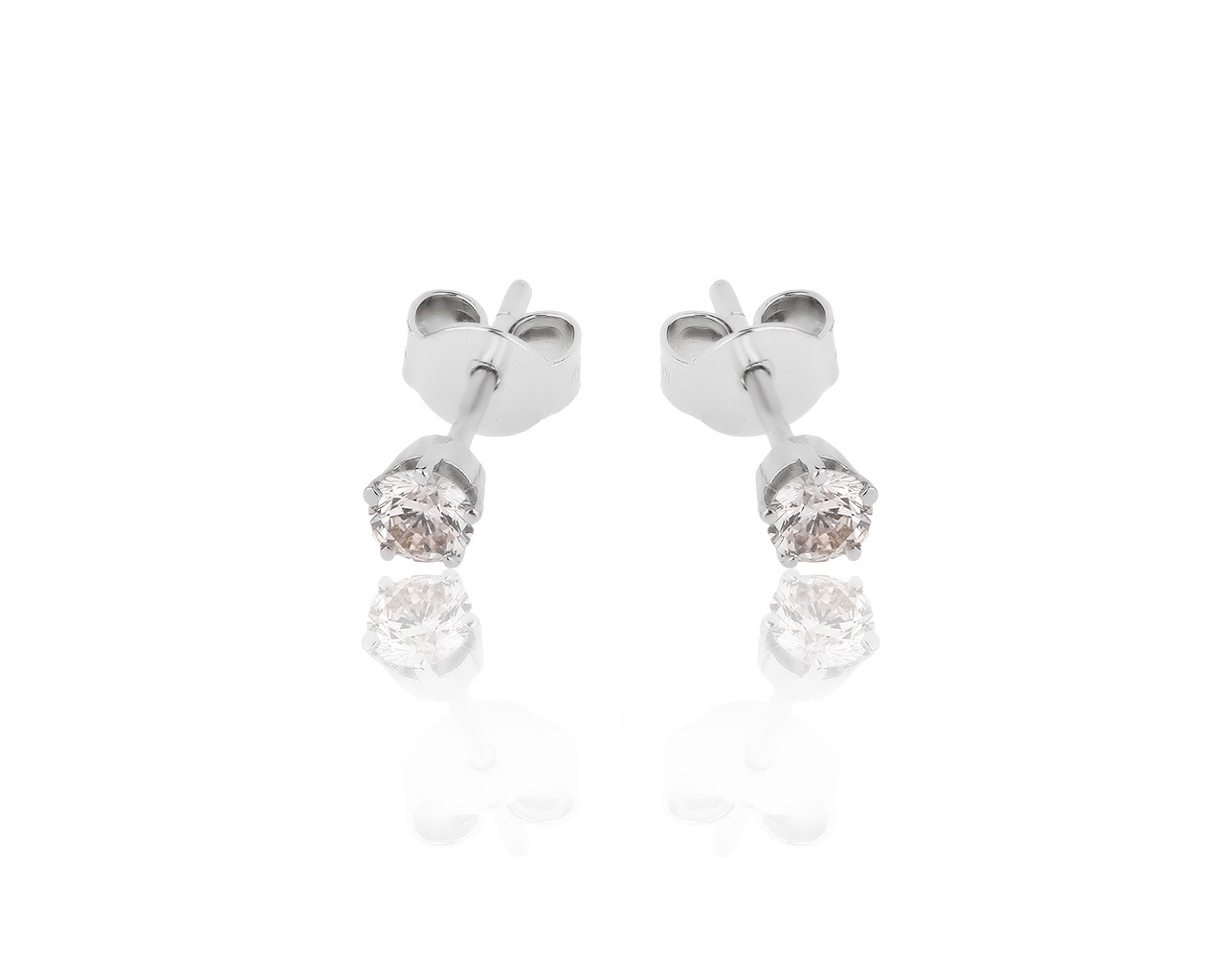 Изящные золотые серьги с бриллиантами 0.27ct 201219/3