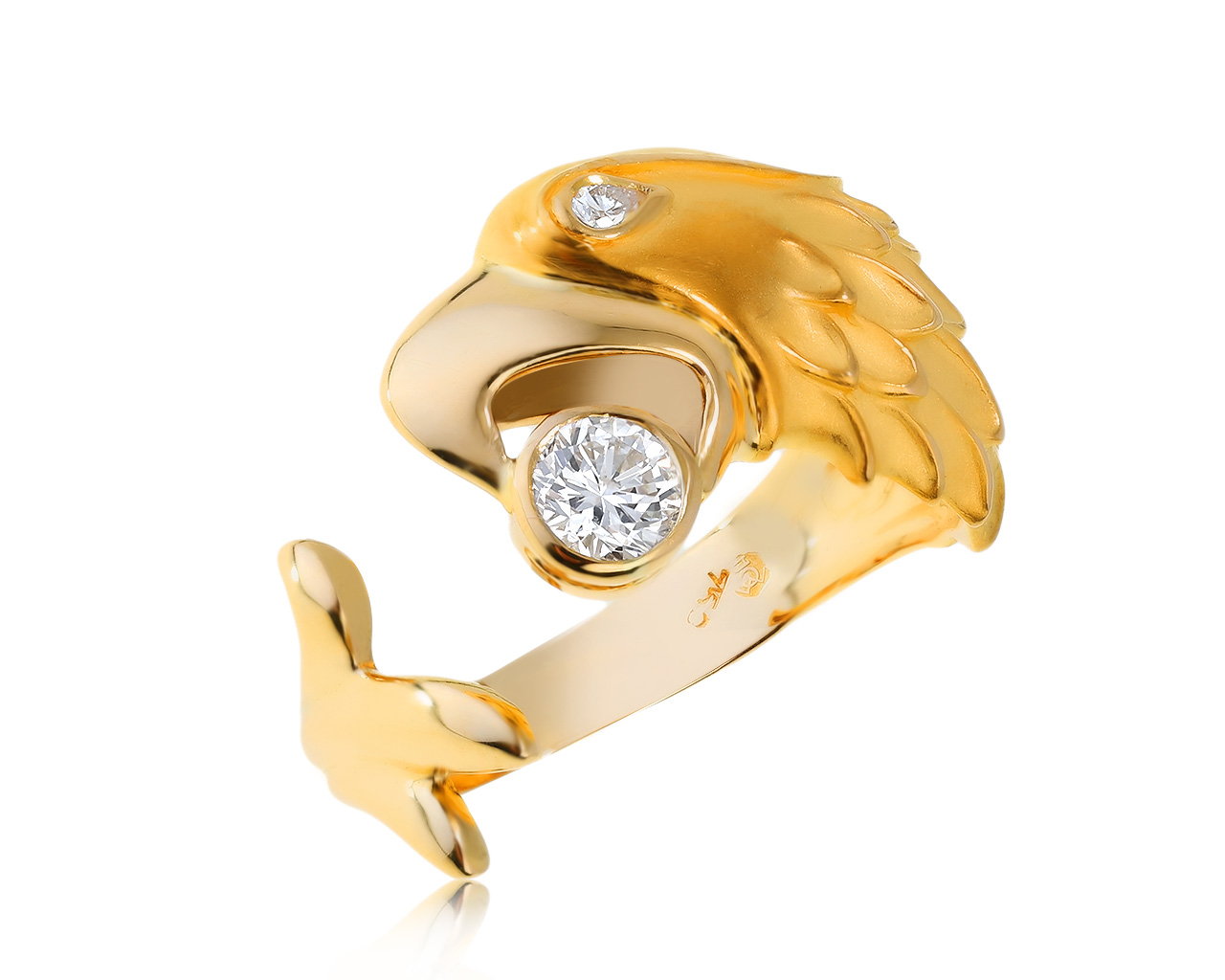 Оригинальное золотое кольцо с бриллиантами 0.45ct Carrera y Carrera