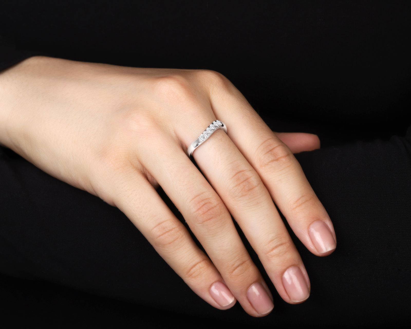 Золотое кольцо с бриллиантами 0.22ct
