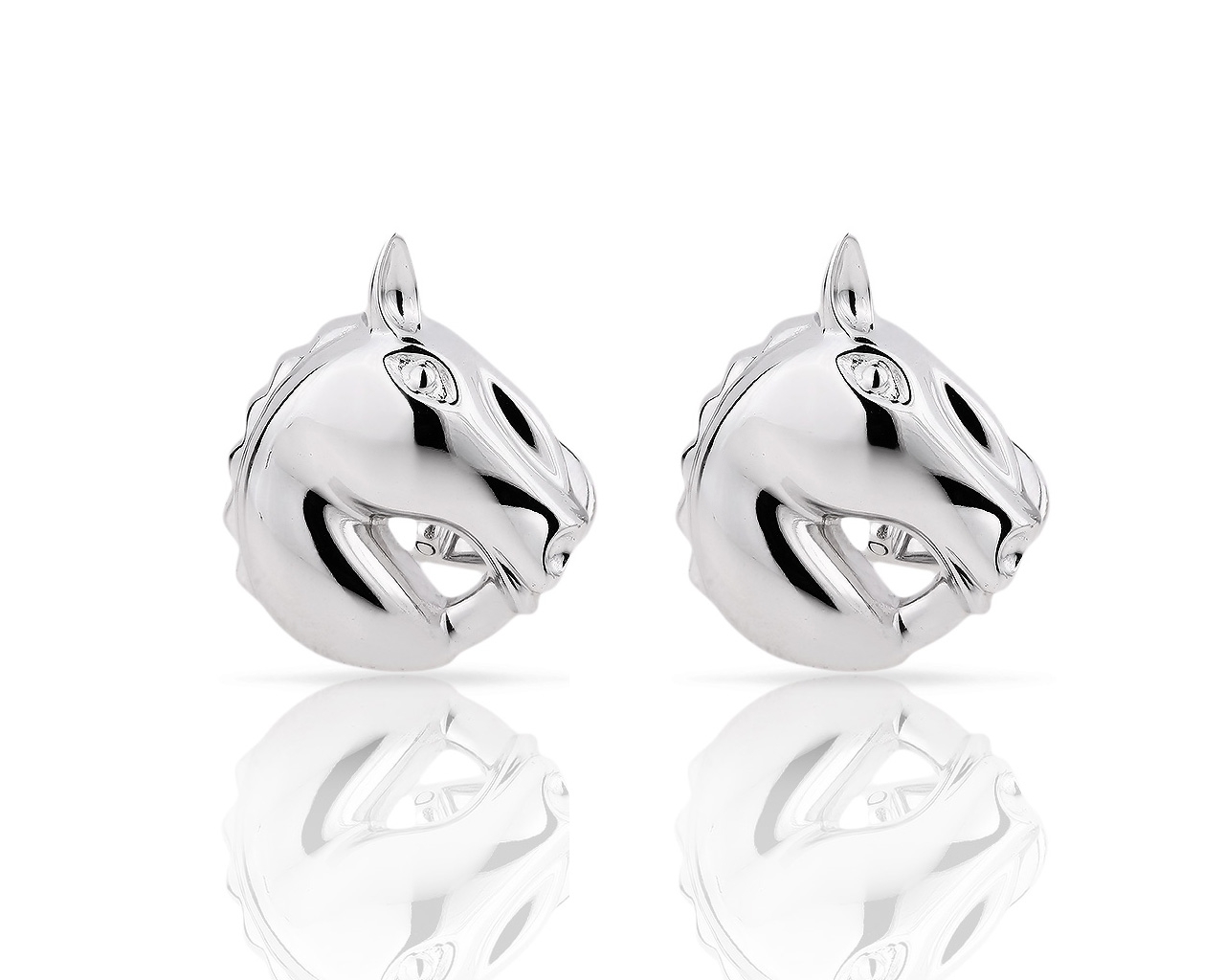 Оригинальные золотые запонки de Grisogono Horse Head 111217/16 Оригинальные золотые запонки de Grisogono Horse Head 111217/16