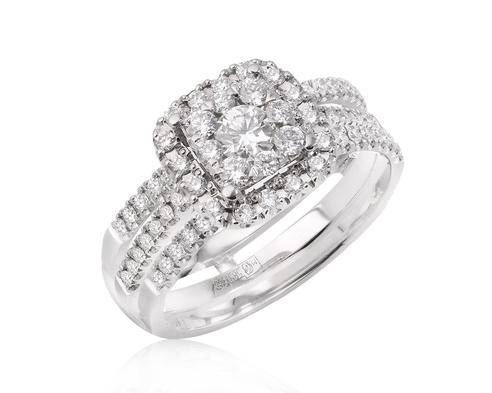 Золотое кольцо с бриллиантами 0.75ct 250125/4