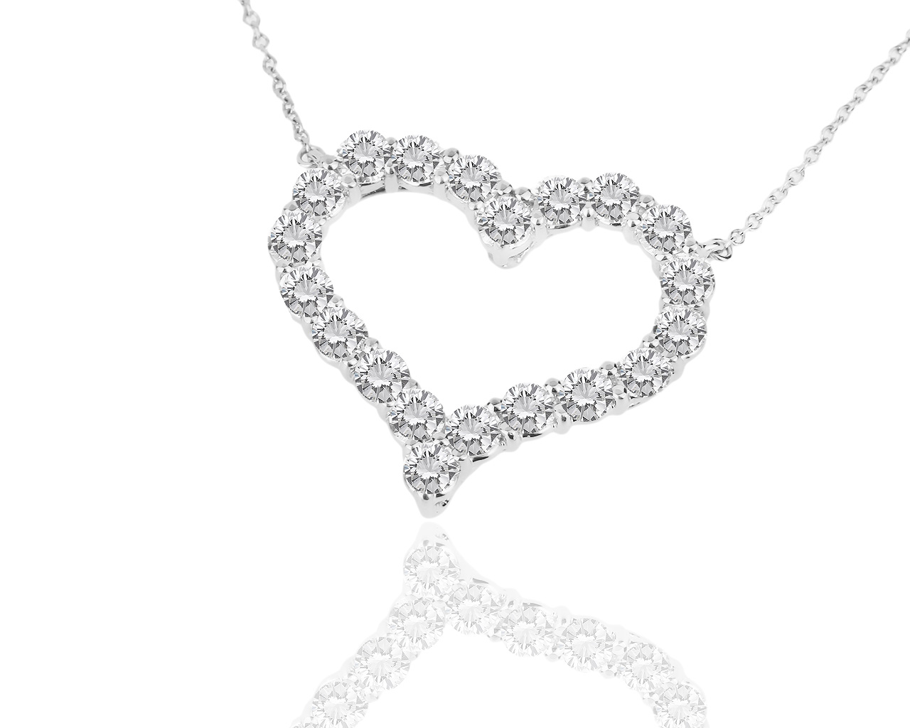 Платиновая подвеска с бриллиантами 1.96ct Tiffany&Co Hearts 210119/2