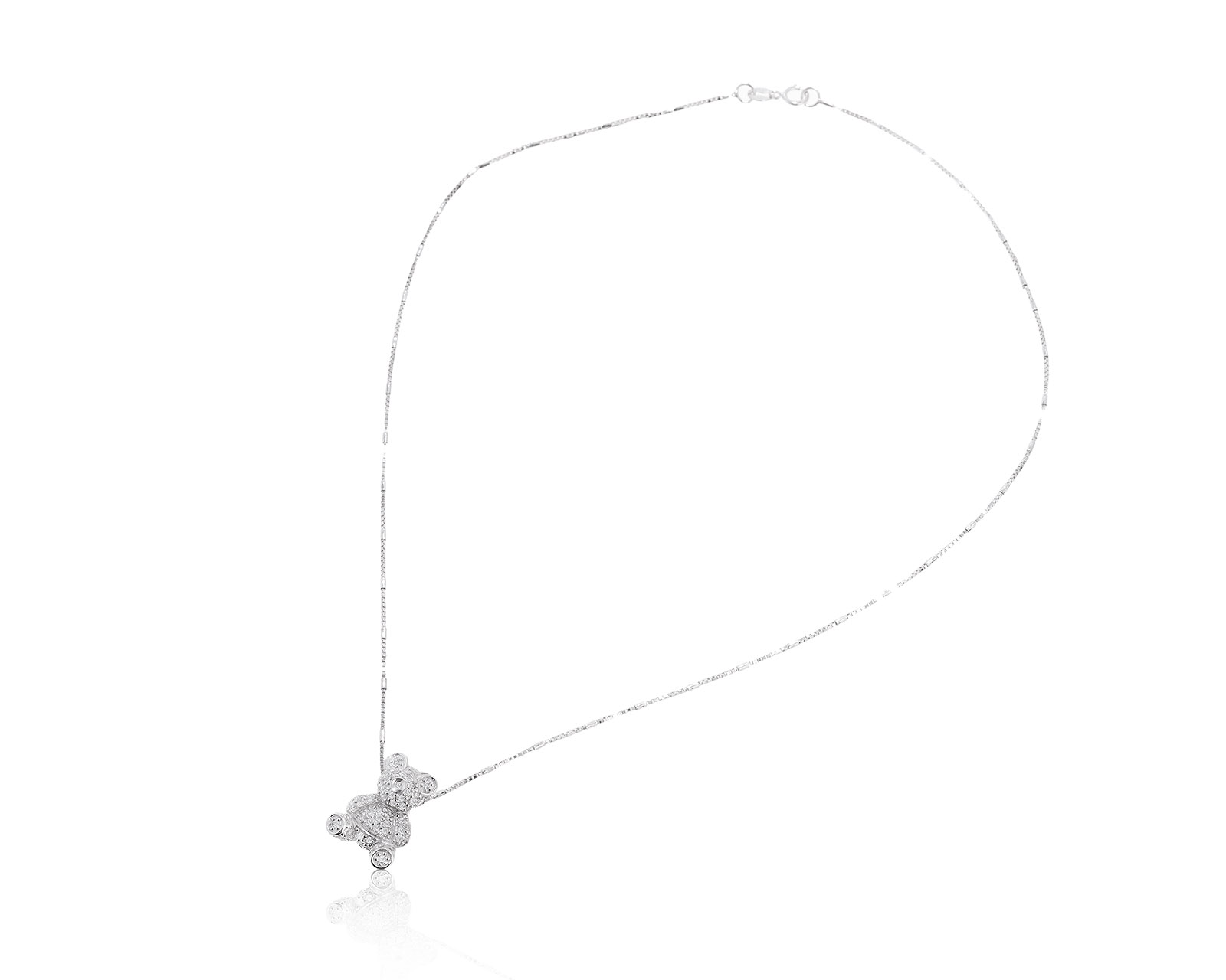 Романтичное золотое колье с бриллиантами 0.29ct