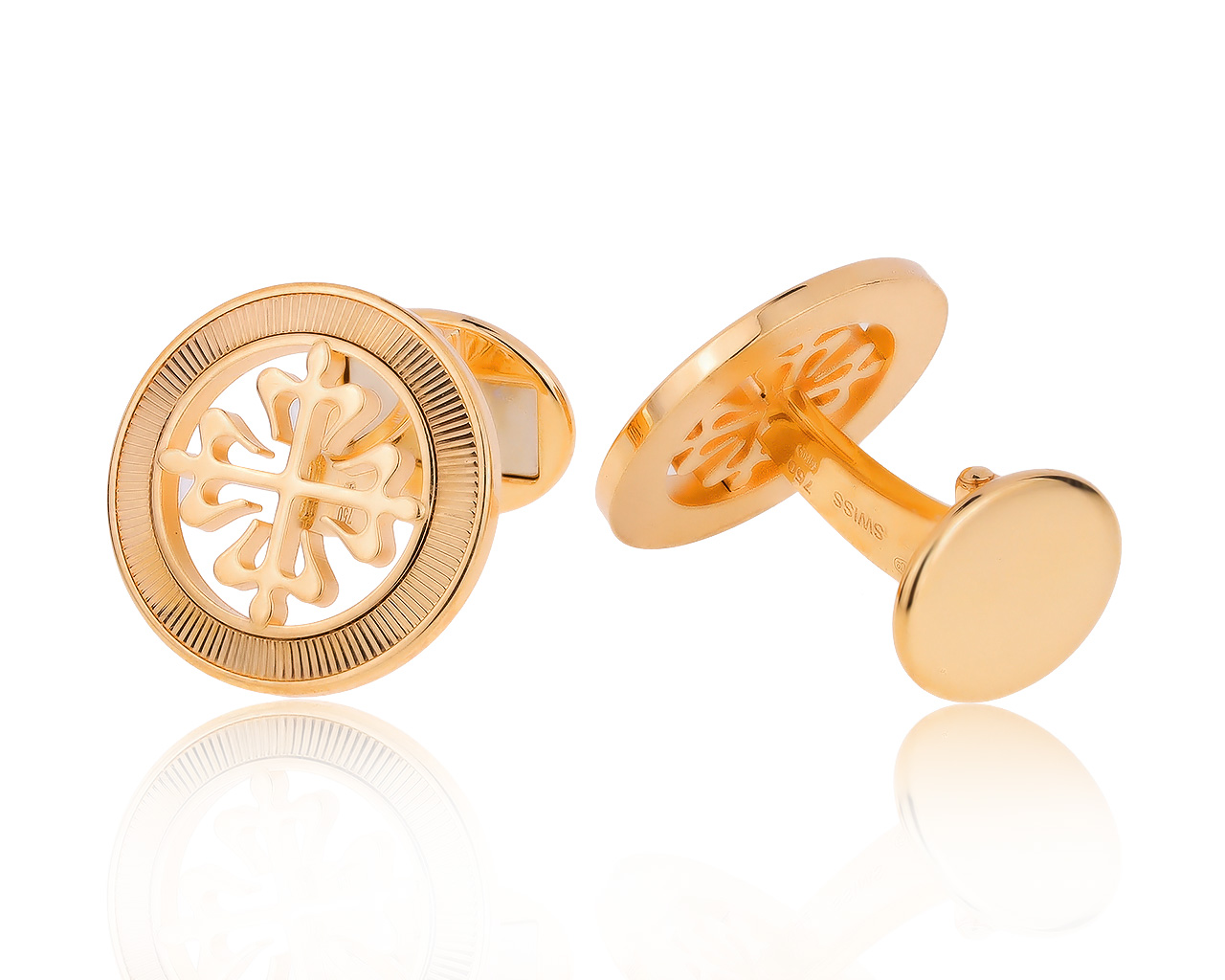 Оригинальные золотые запонки Patek Philippe Calatrava