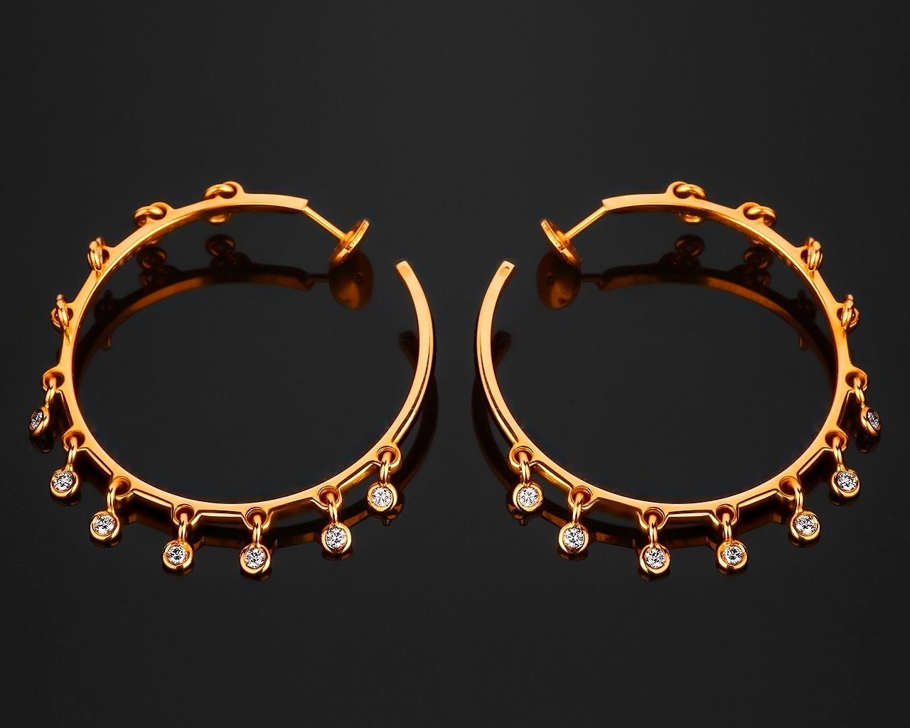 Золотые серьги с бриллиантами 1.20ct Christian Dior Coquine 091217/2