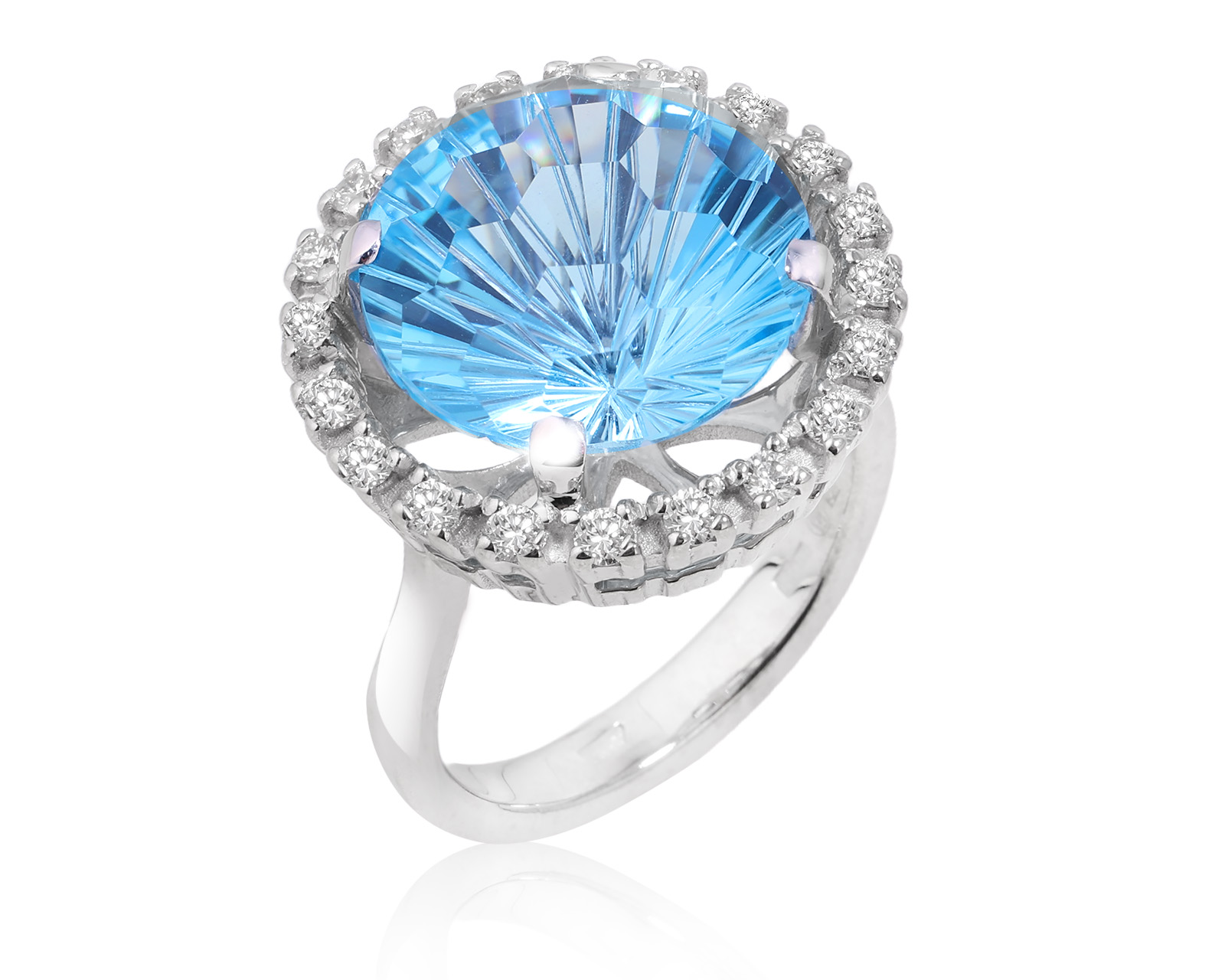 Оригинальное золотое кольцо с топазом 11.51ct Art Auro 190525/6