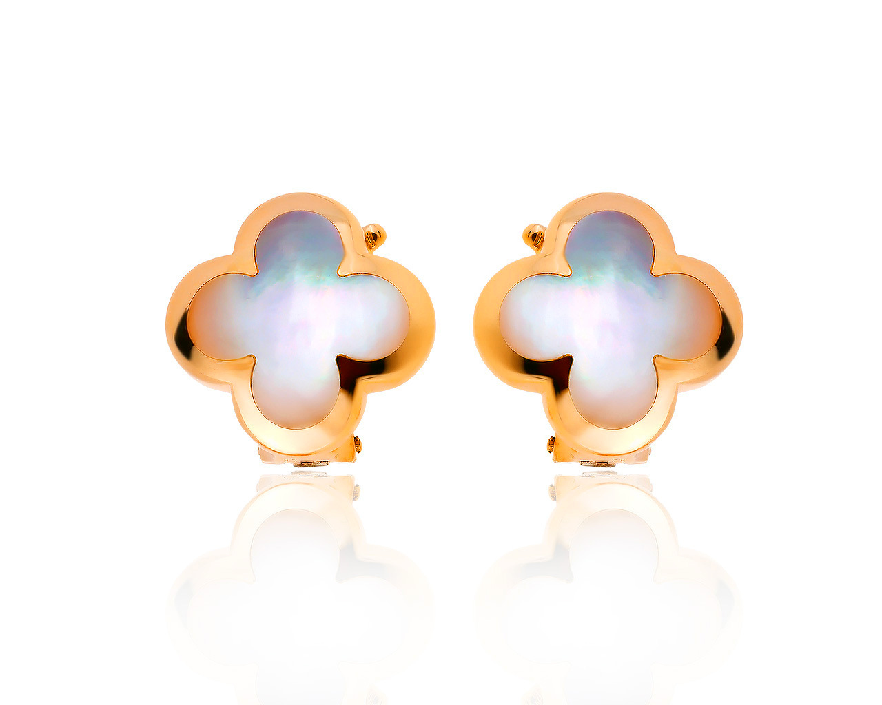 Оригинальные золотые серьги Van Cleef and Arpels 040819/1