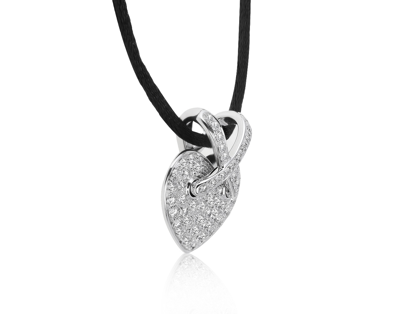 Оригинальный золотой кулон с бриллиантами 2.91ct Chaumet Liens Heart
