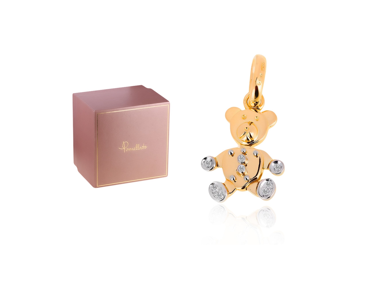 Модная золотая подвеска с бриллиантами Pomellato Teddy Bear