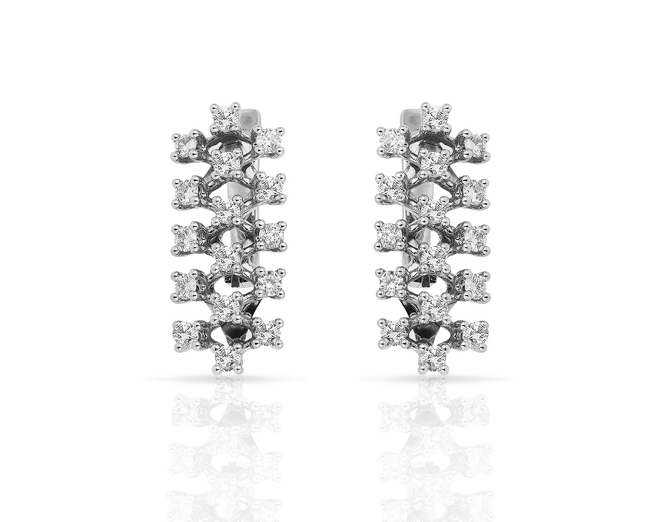 Красивые золотые серьги с бриллиантами 1.30ct Артикул: 050618/7