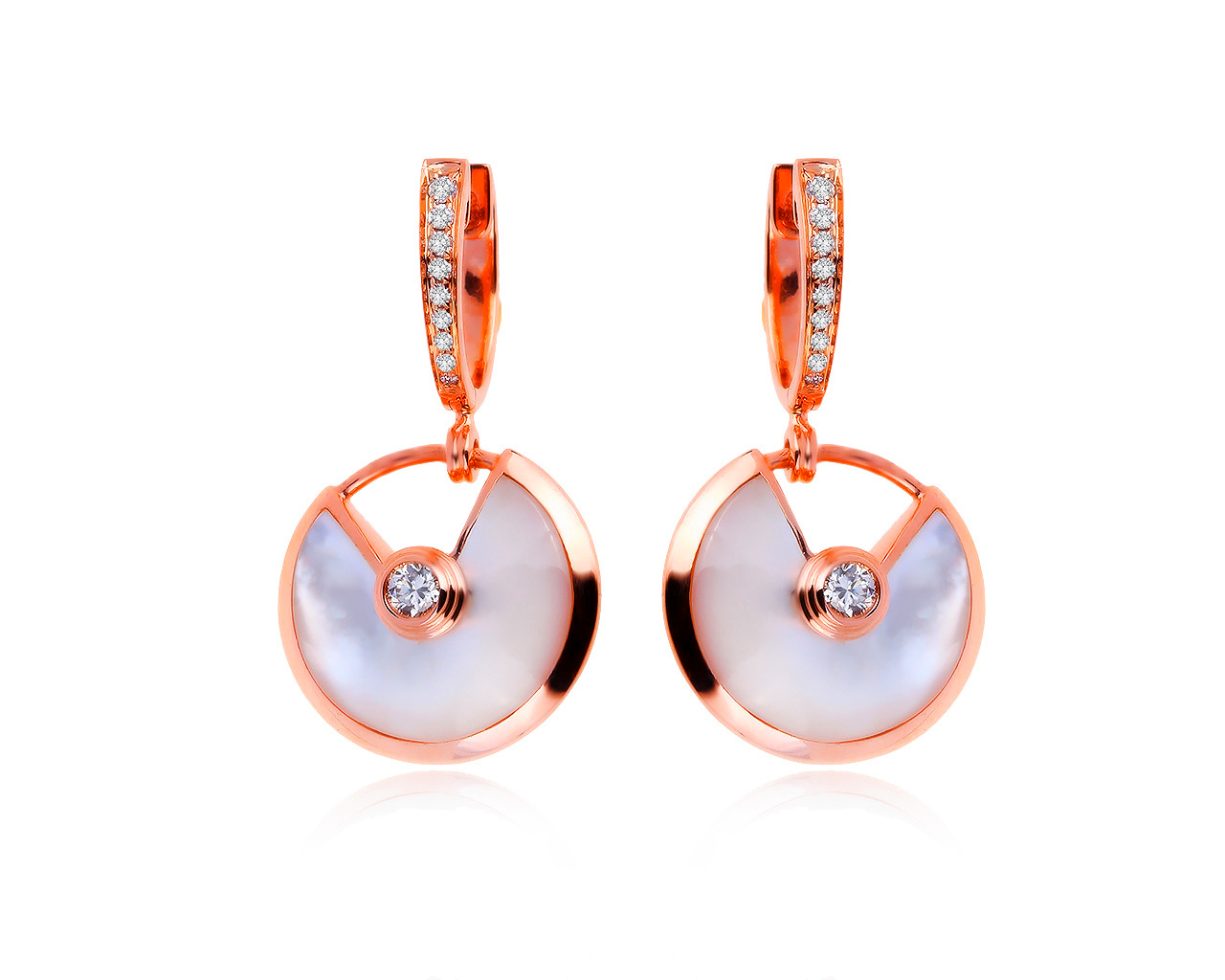 Великолепные золотые серьги с бриллиантами 0.23ct 191119/16