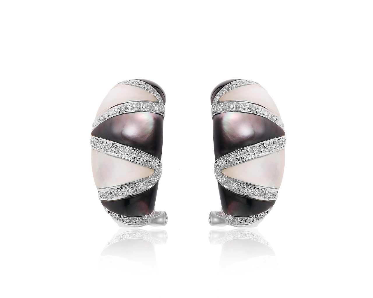 Стильные золотые серьги с бриллиантами 0.50ct 140121/13