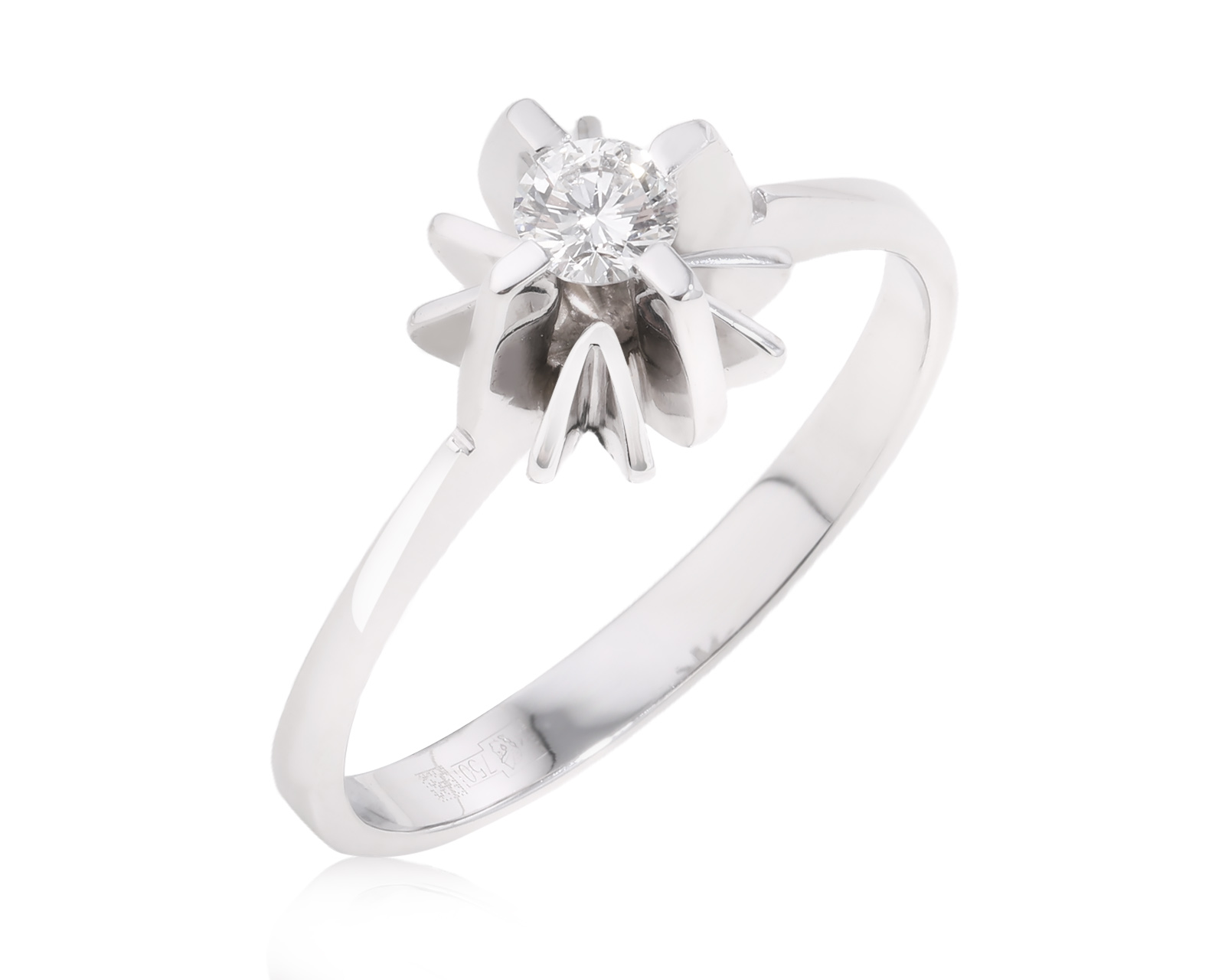 Золотое кольцо с бриллиантом 0.14ct 041024/6