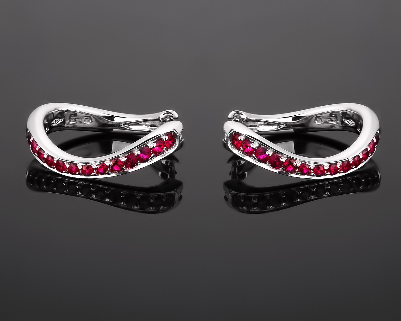 Итальянские золотые серьги с рубинами Antonini 261117/1