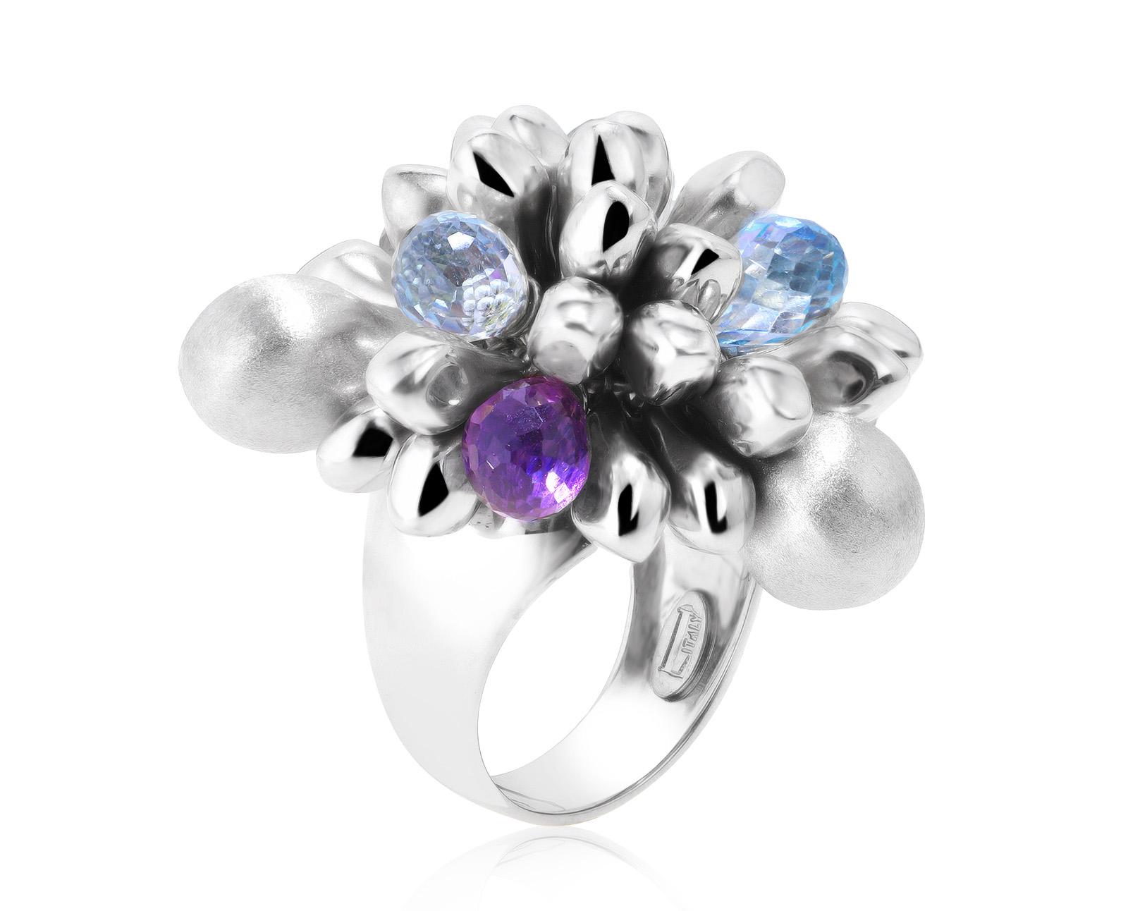 Итальянское золотое кольцо с топазами 6.65ct 070921/1 Итальянское золотое кольцо с топазами 6.65ct 070921/1