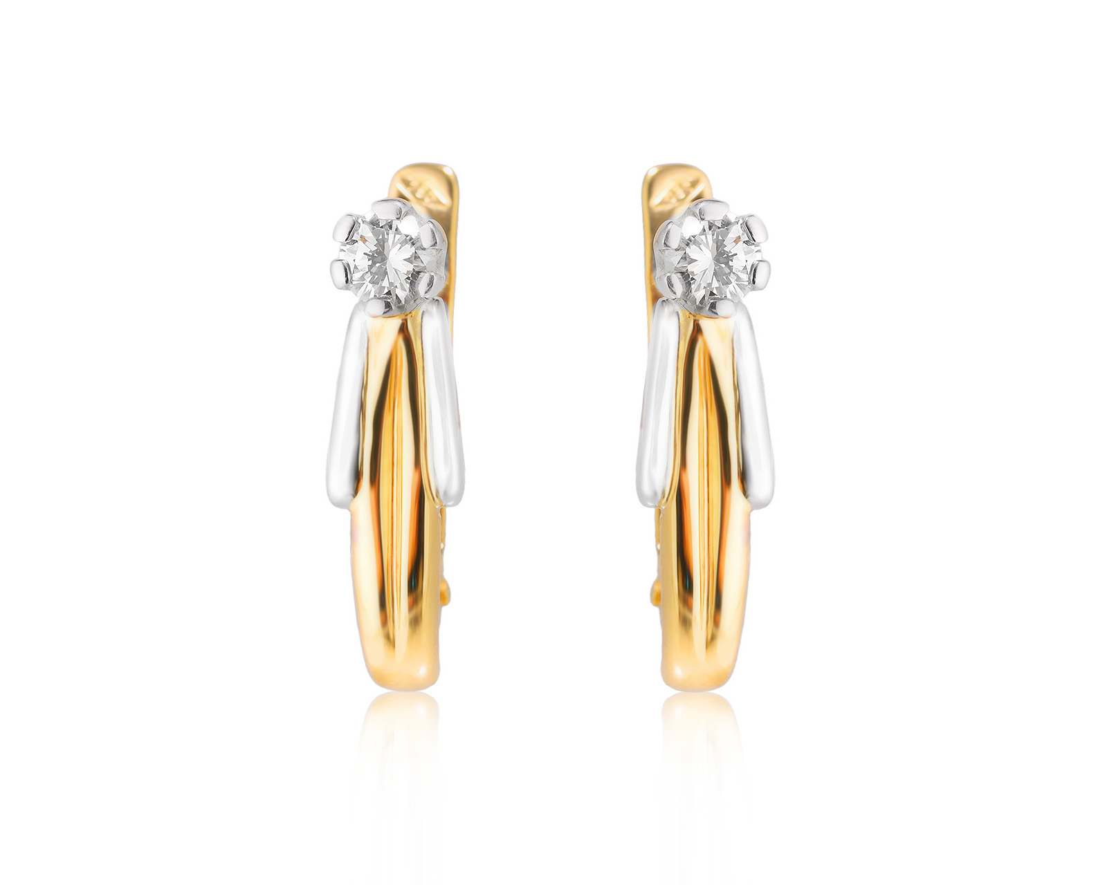 Золотые серьги с бриллиантами 0.36ct 271225/1