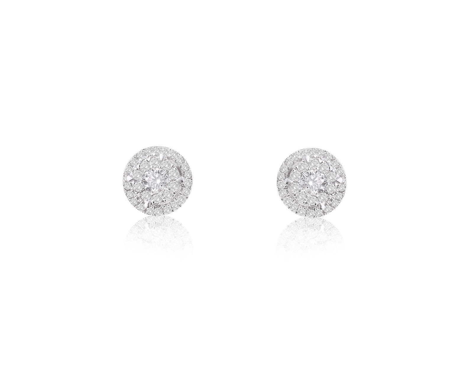 Золотые серьги с бриллиантами 0.41ct