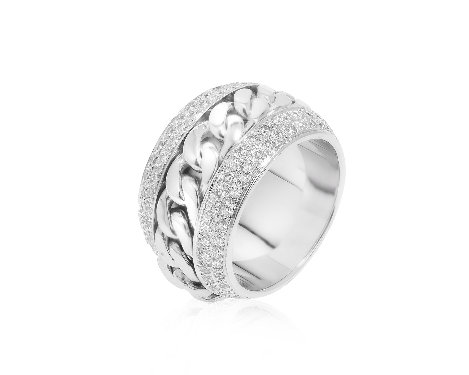 Престижное золотое кольцо с бриллиантами 1.75ct