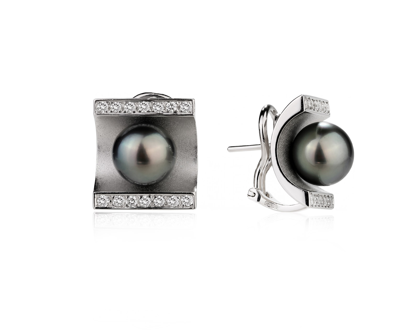 Оригинальные платиновые серьги с бриллиантами 0.50ct Cédé