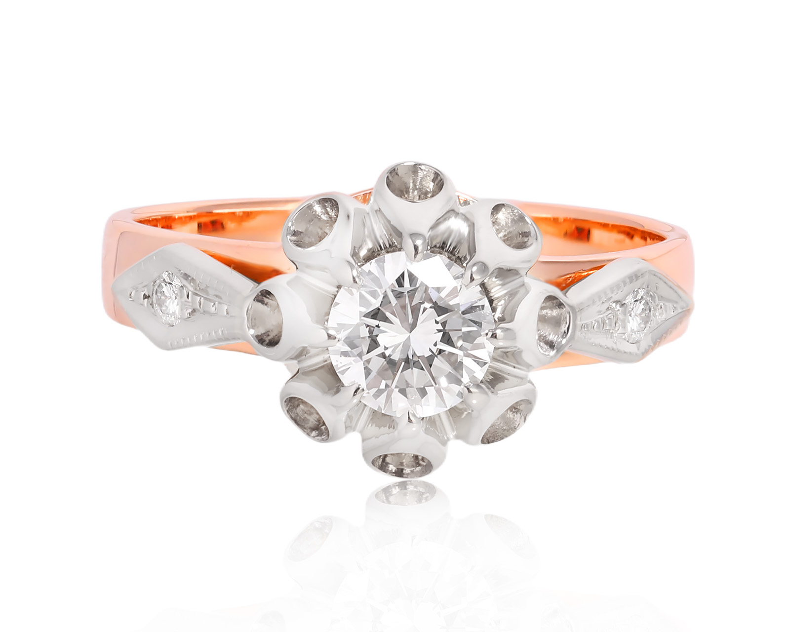 Золотое кольцо с бриллиантами 0.60ct 990088/1