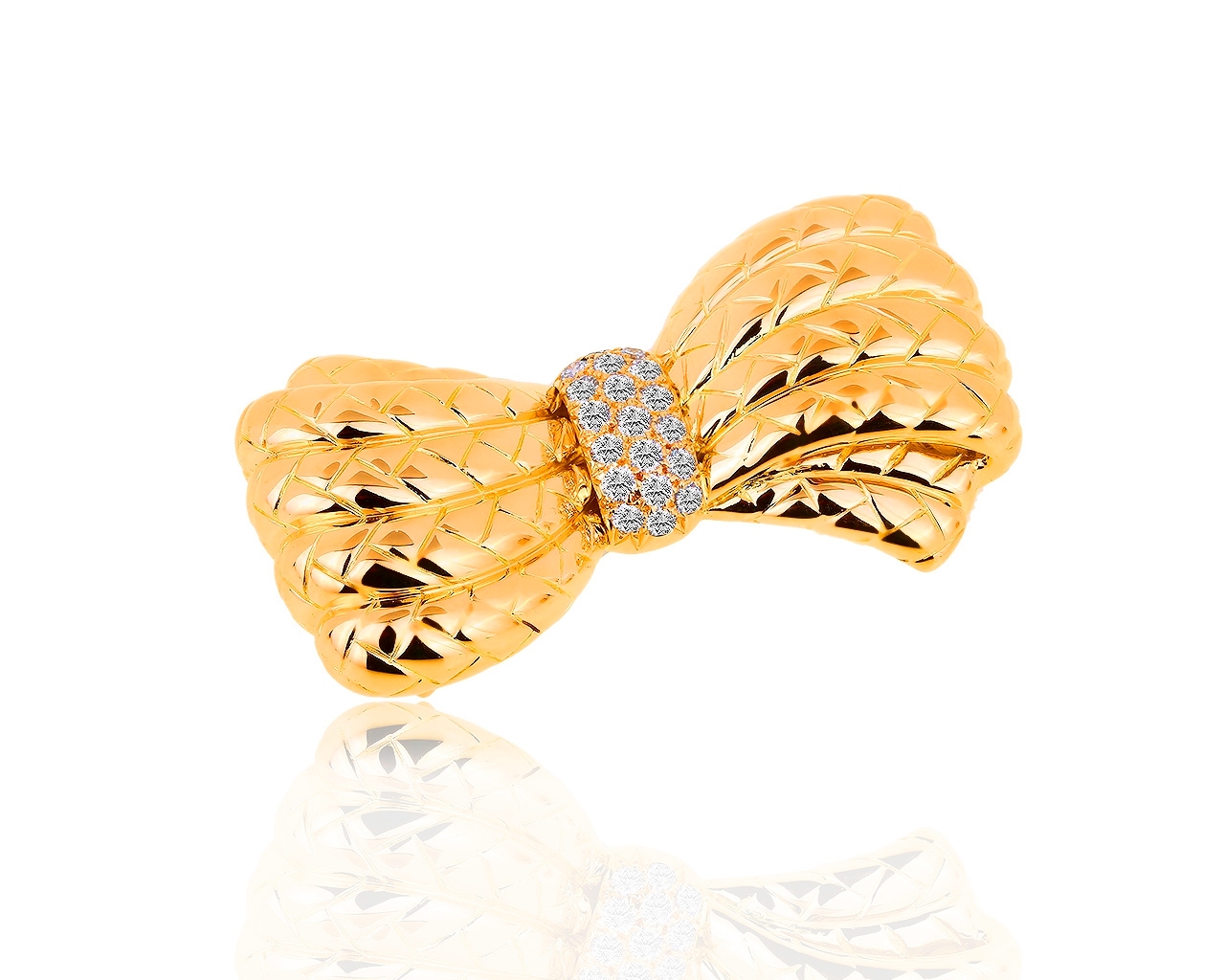 Золотая брошь с бриллиантами 1.02ct Van Cleef&Arpels 181218/7 Золотая брошь с бриллиантами 1.02ct Van Cleef&Arpels 181218/7
