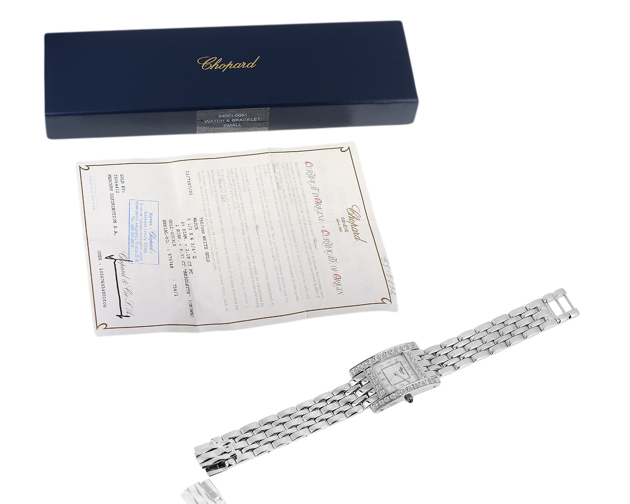 Золотые часы с бриллиантами 2.30ct Chopard Ladies H