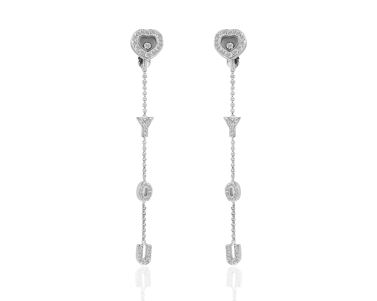 Оригинальные золотые серьги с бриллиантами 0.81ct Chopard 020719/7 Оригинальные золотые серьги с бриллиантами 0.81ct Chopard 020719/7