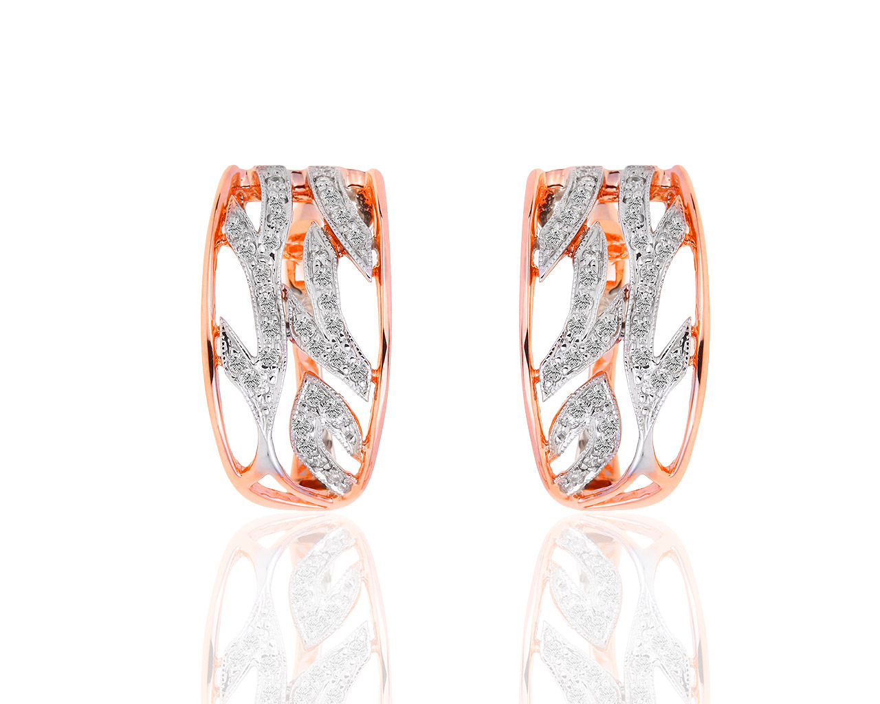 Чудесные золотые серьги с бриллиантами 0.24ct 220518/10