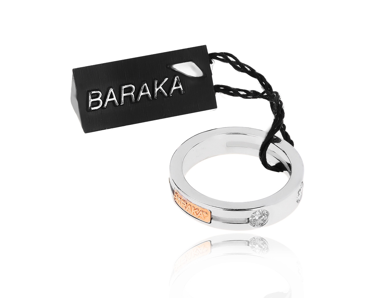 Солидное золотое кольцо с бриллиантами 0.30ct Baraka