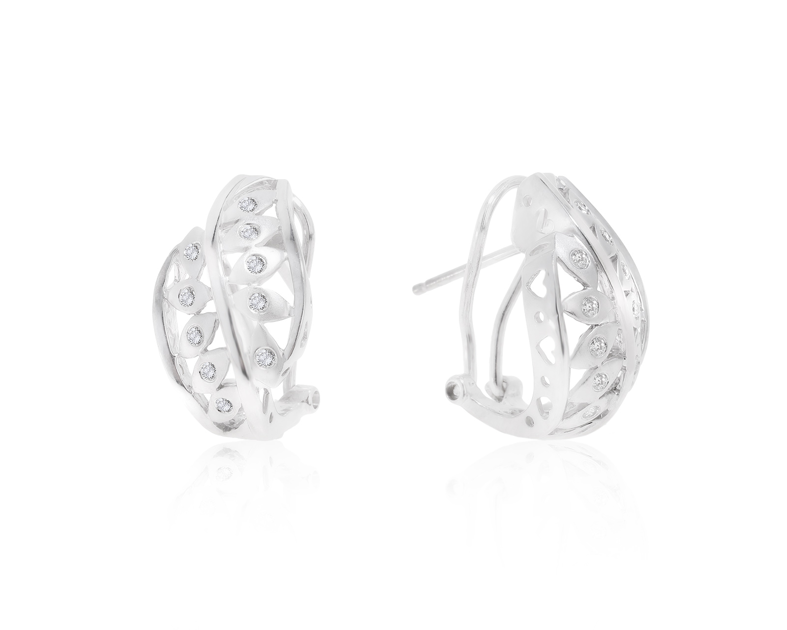 Превосходные золотые серьги с бриллиантами 0.20ct 100722/12