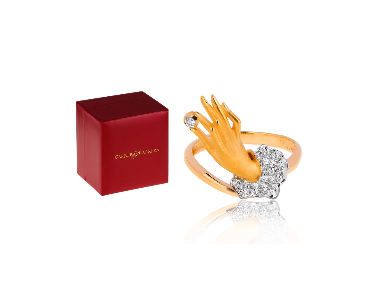 Золотое кольцо с бриллиантами Carrera y Carrera Las Manos