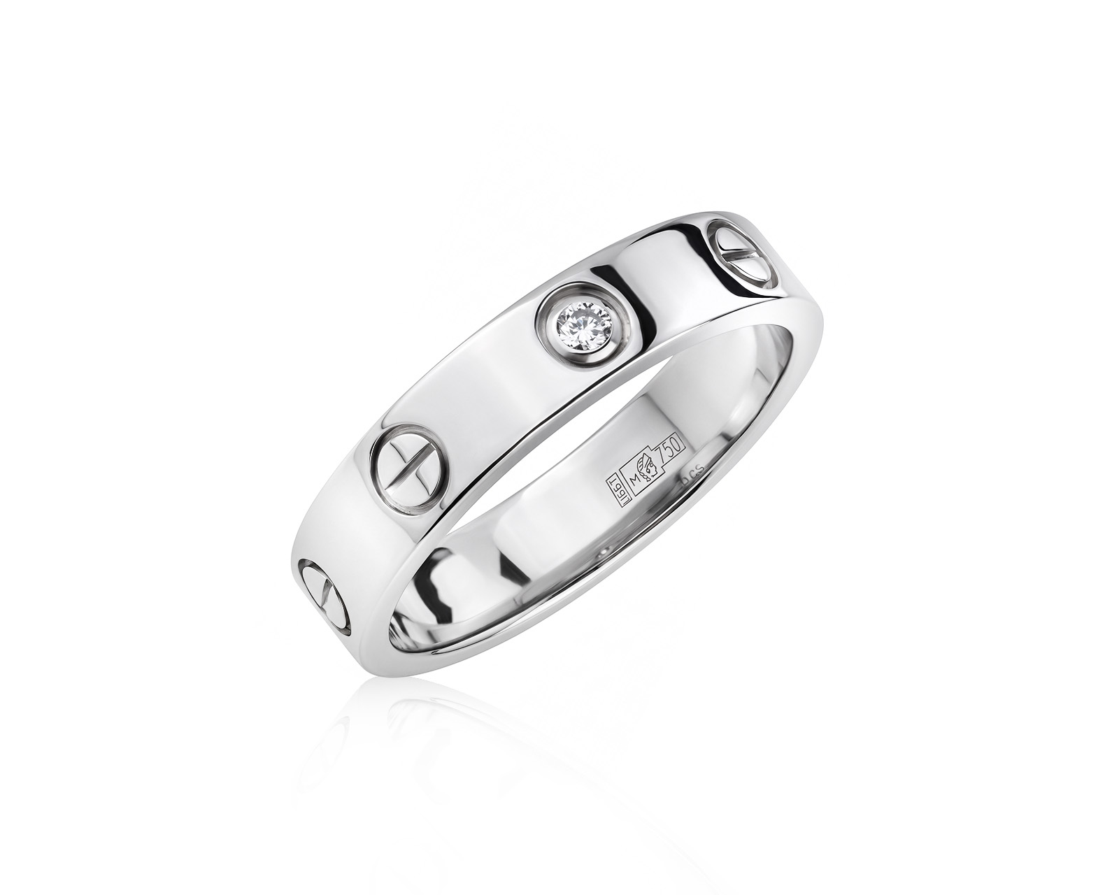 Оригинальное золотое кольцо с бриллиантом 0.02ct Cartier Love Small 050926/1