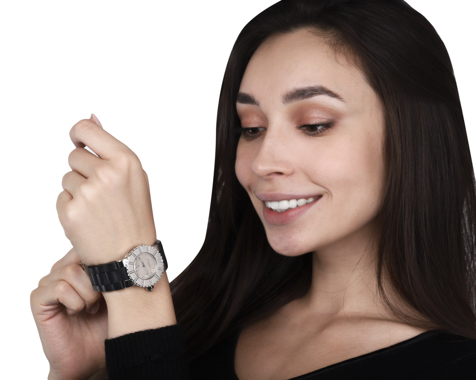 Оригинальные стальные часы с бриллиантами 0.15ct Chaumet Class One