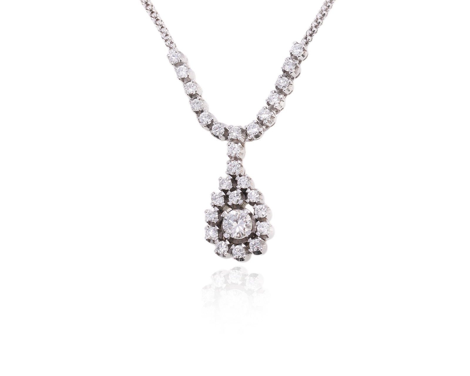 Золотое колье с бриллиантами 1.24ct 231123/5