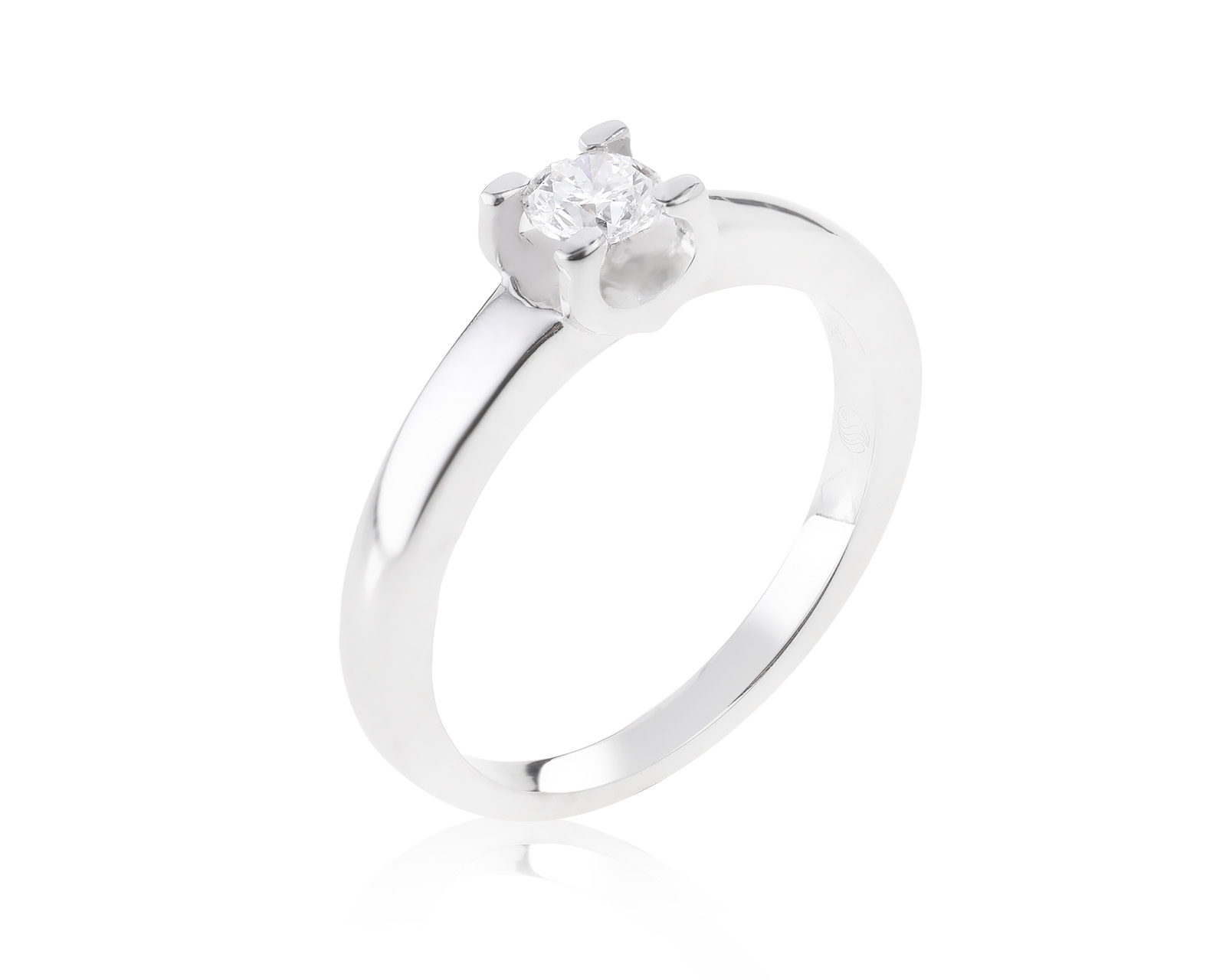 Изящное золотое кольцо с бриллиантом 0.26ct 171122/3