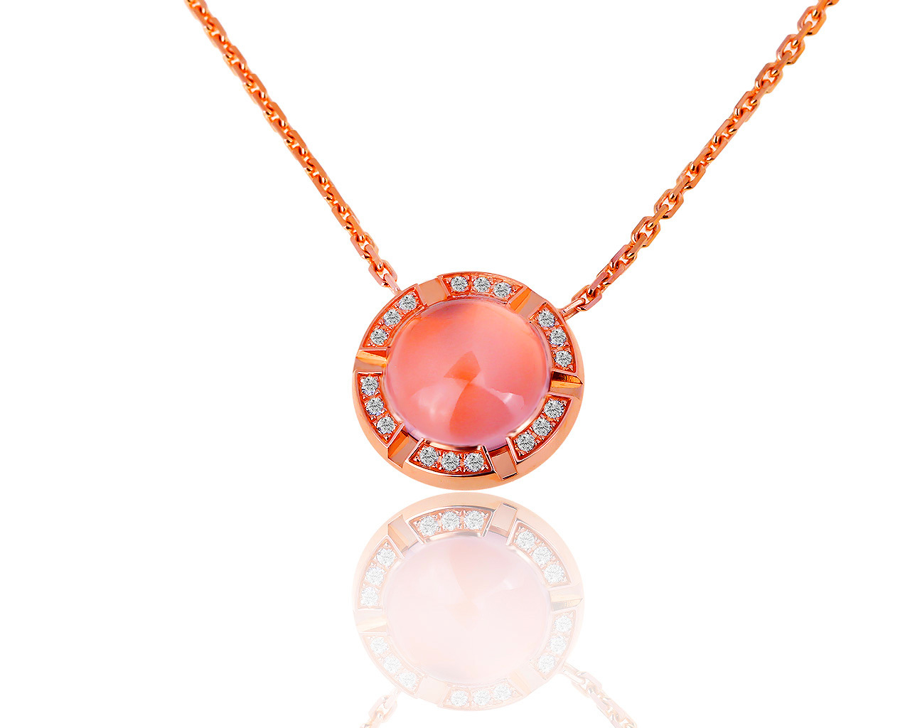 Оригинальный золотой кулон с бриллиантами 0.09ct и кварцем Chaumet Class One 260619/2