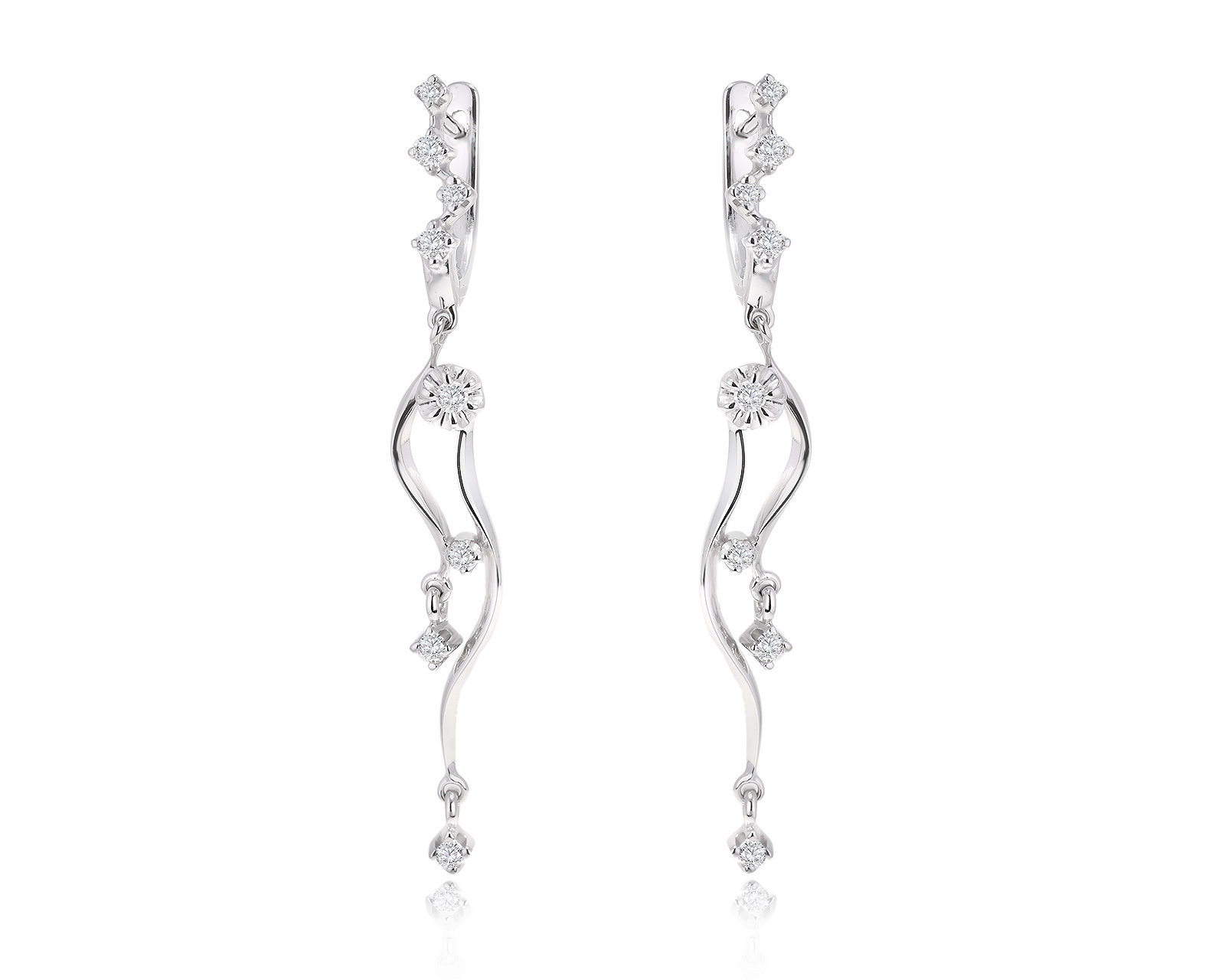 Золотые серьги с бриллиантами 0.40ct 231124/12