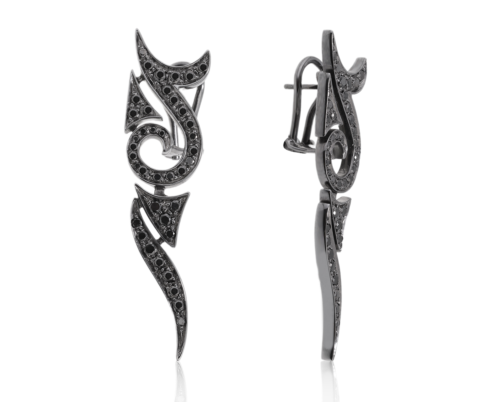 Оригинальные золотые серьги с бриллиантами 1.17ct Stefan Hafner 021223/11