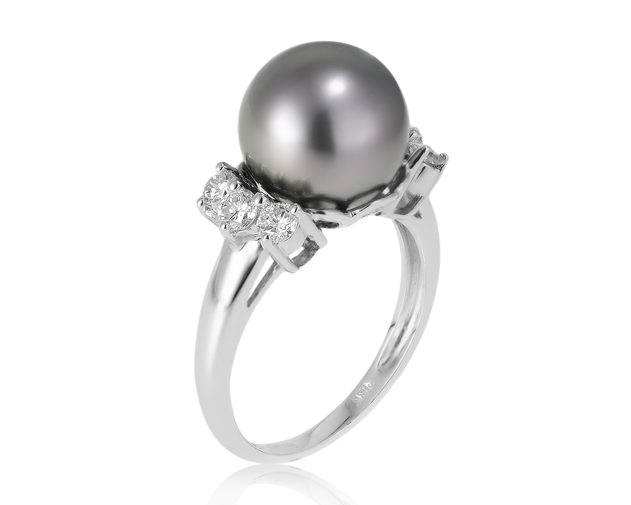 Престижное золотое кольцо с жемчугом 10.60 мм 291120/5