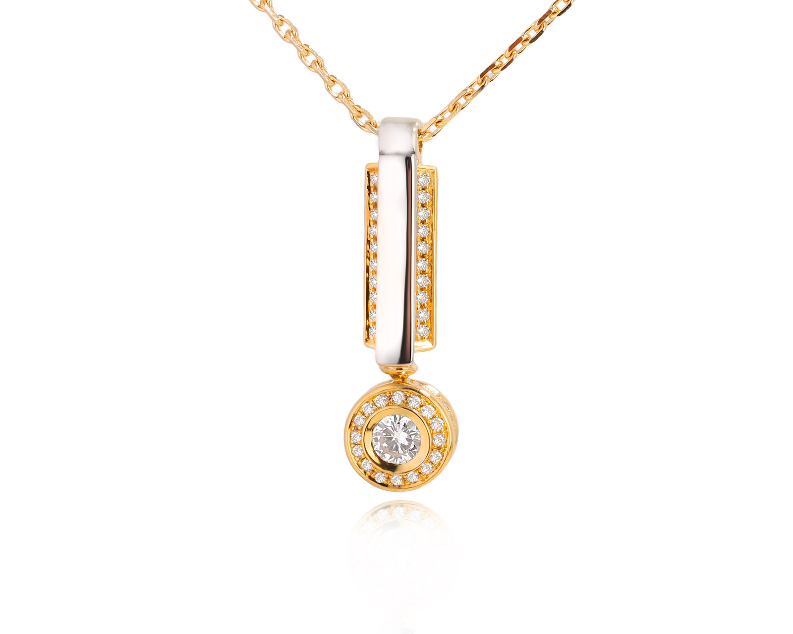 Золотое колье с бриллиантами 0.38ct 160625/4